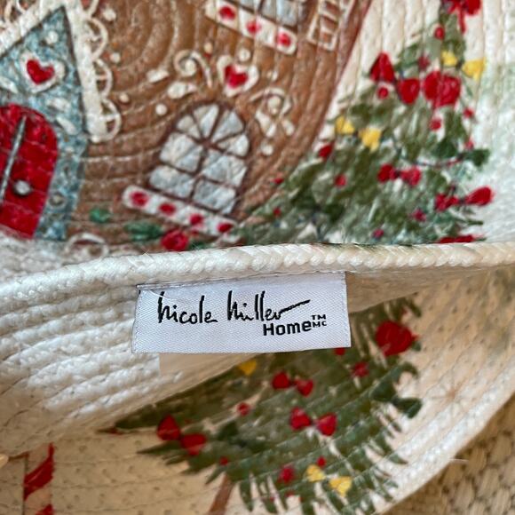 NICOLE MILLER Gingerbread Placemats 15in Set of 4 Christmas Holiday New - Picture 4 of 8